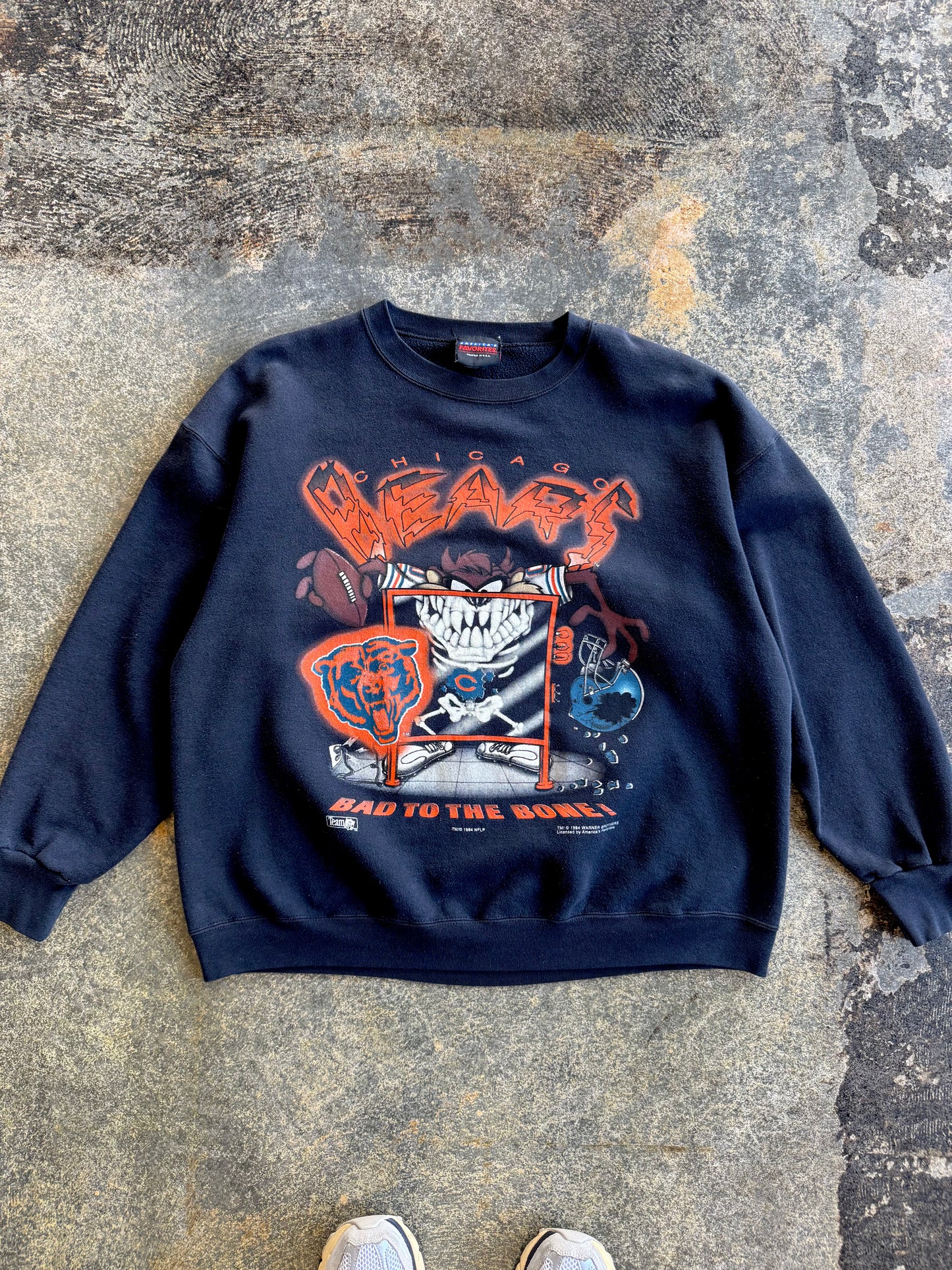 VINTAGE 90s Taz x Chicago Bears Crewneck