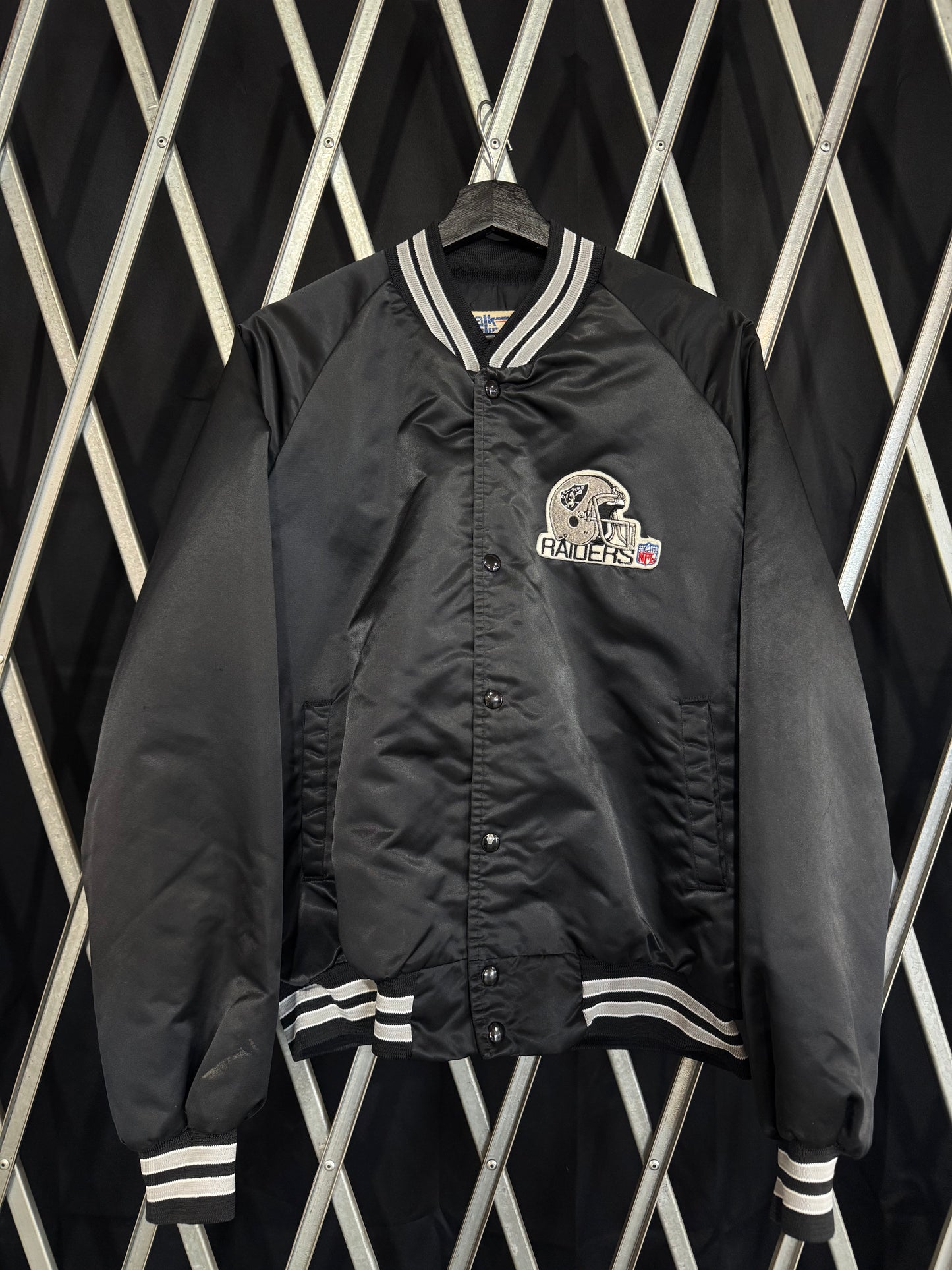 VTG CHALK LINE SATIN RAIDERS JACKET
