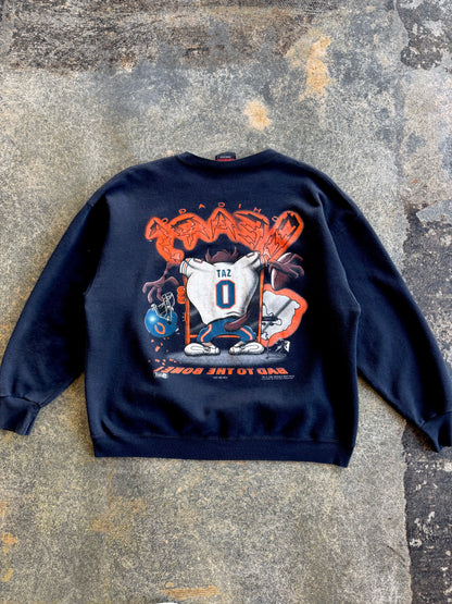 VINTAGE 90s Taz x Chicago Bears Crewneck