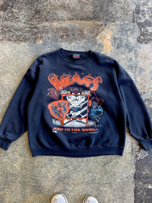 VINTAGE 90s Taz x Chicago Bears Crewneck